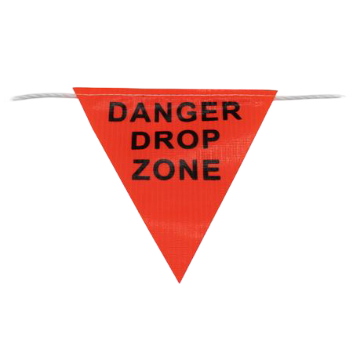 30m 'DANGER DROP ZONE' Bunting Orange