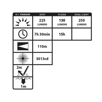 Nightstick USB IS Dual Light Headlamp 250L