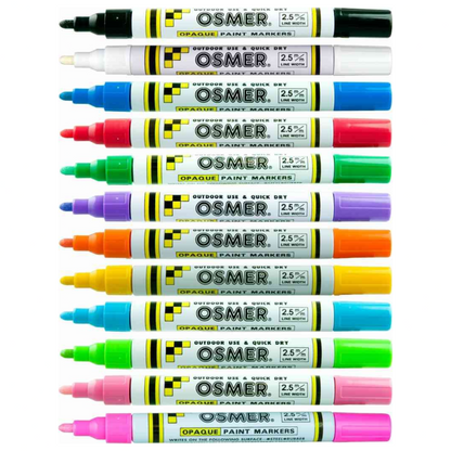 Osmer Broad Tip Paint Markers - 2.5mm Line (12pk)