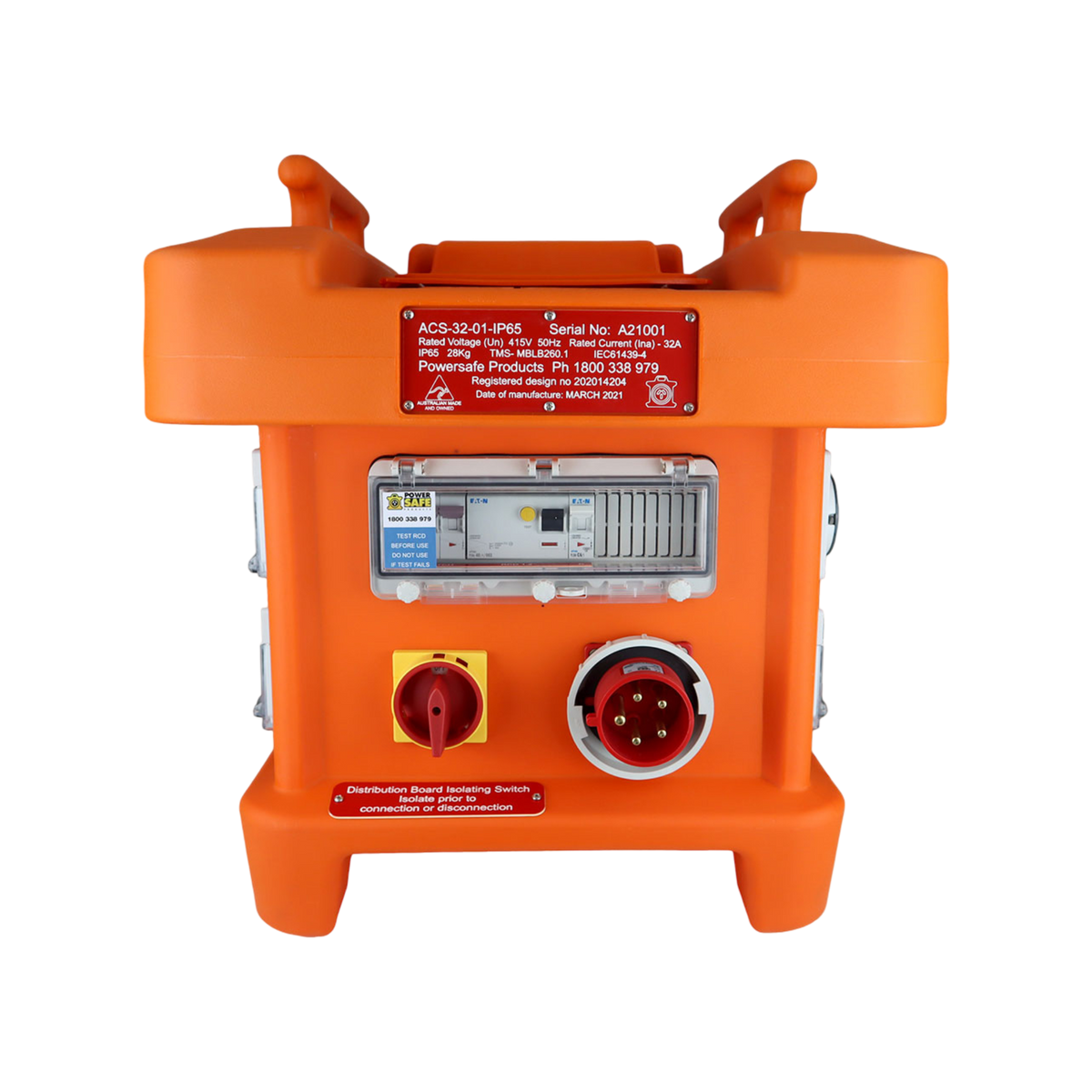 MB01-TMS: – Single & 3 Phase Outlets