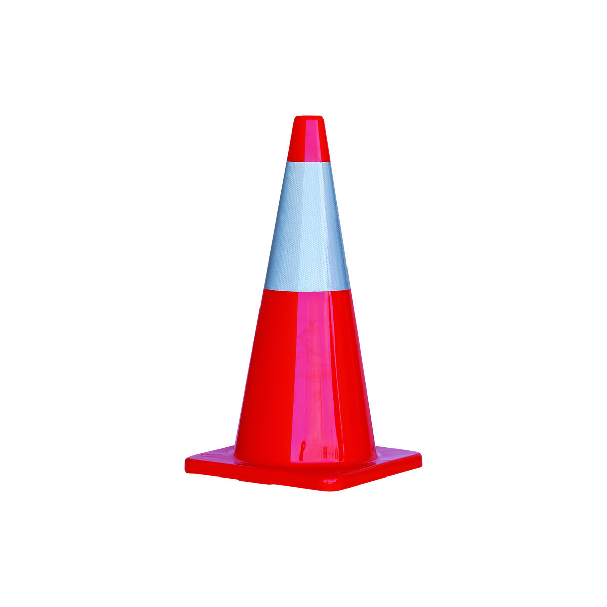 Orange Pvc Traffic Cone / Reflective Tape 700mm