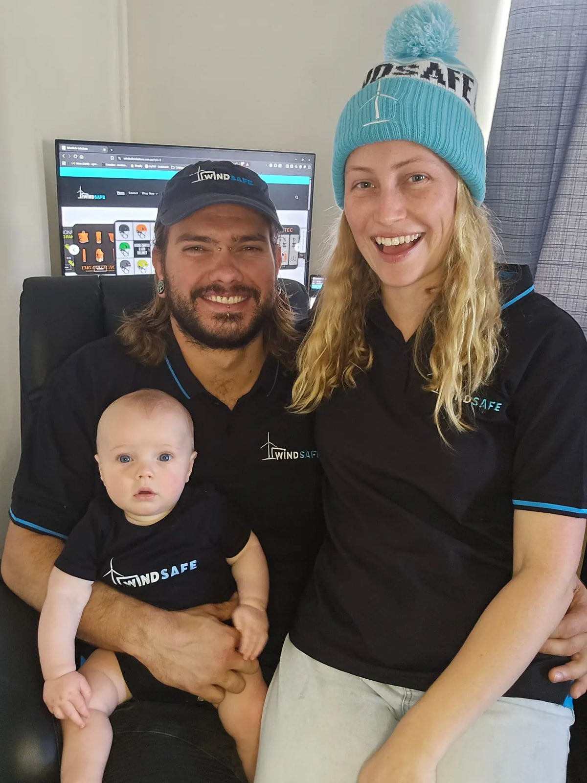 WindSafe Solutions family wearing branded shirts